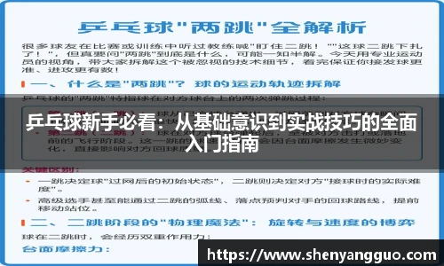 乒乓球新手必看：从基础意识到实战技巧的全面入门指南