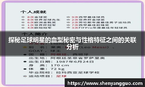 探秘足球明星的血型秘密与性格特征之间的关联分析